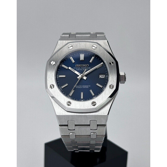 Custom Seiko Mod • Blue Datejust AP • 39mm